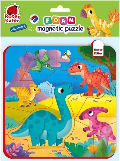 Picture of Roter Kafer Piankowe puzzle z magnesem "Dinozaury" RK5010-07