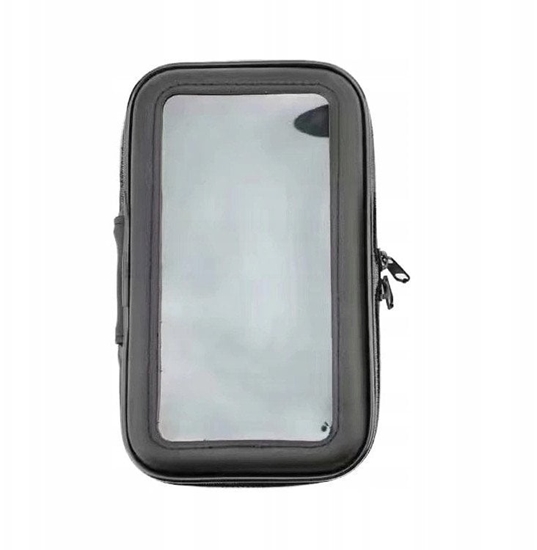 Picture of Rowerowy wodoodporny motocyklowy uchwyt torba sakwa na telefon na kierownic XL (max wymiar telefonu: 165 mm x 80 mm) czarny (bez mocowania do kierownicy)