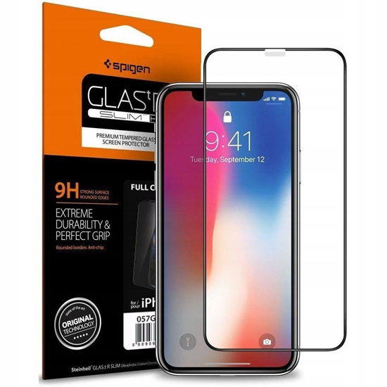 Изображение Rūdīts stikls Spigen priekš iphone 11 melns