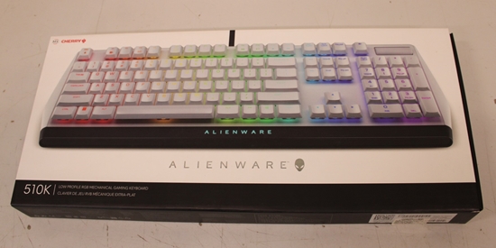 Picture of Dell SALE OUT. SALE OUT. Alienware 510K Low-profile RGB Mechanical Gaming Keyboard - AW510K (Lunar Light) | Alienware Gaming Keyboard | AW510K | Mechanical Gaming Keyboard | Wired | EN | USED AS DEMO, NO ORIGINAL PACKAGING | Black/Silver | USB | Engl