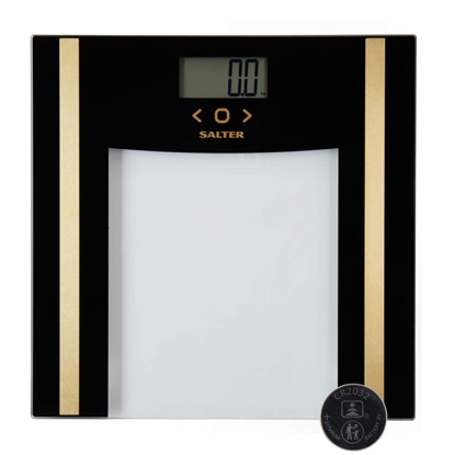Picture of Salter SA00550BGCFAS Glass Analyser Bathroom Scale Black/Gold