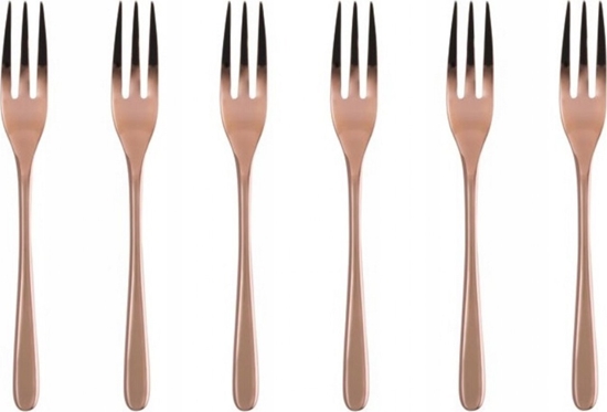 Picture of Sambonet Taste cake fork set 6 pcs  copper