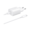 Picture of Samsung EP-TA800EWE + EP-DA705BWE Samsung 25W Travel Charger + USB-C/USB-C Data Cable White (OOB Bulk)