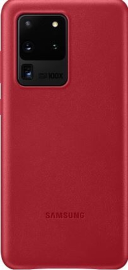 Picture of Samsung Galaxy S20 Ultra Leather Cover Red