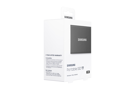 Picture of Samsung Portable SSD T7 1 TB USB Type-C 3.2 Gen 2 (3.1 Gen 2) Grey