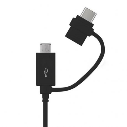 Picture of Samsung USB 2in1 Combo Type-C & Micro USB Data & Charging Cable 1.2m (OEM) Black