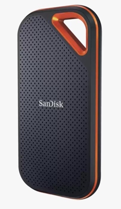 Attēls no SANDISK BY WESTERN DIGITAL External SSD||Extreme Pro|1TB|USB-C|Write speed 2000 MBytes/sec|Read speed 2000 MBytes/sec|Proprietary|SDSSDE81-1T00-G25