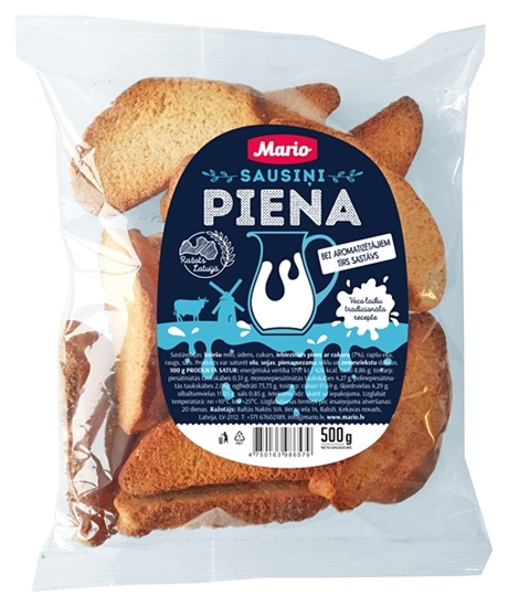 Изображение Sausiņi piena MARIO ar iebiezinātu pienu, 500g