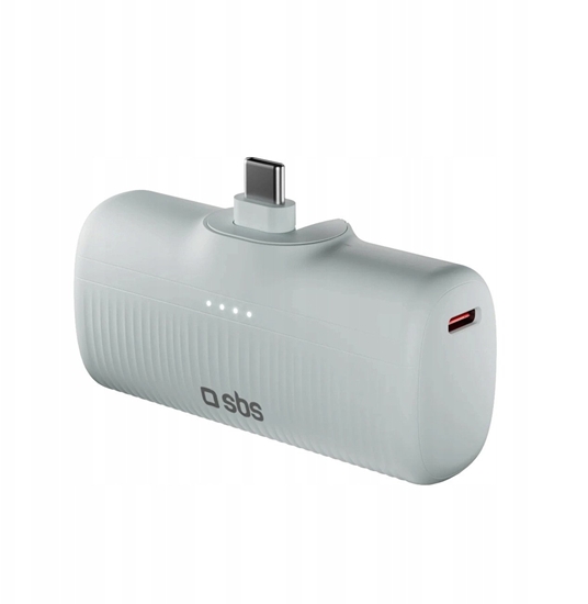 Изображение SBS EcoPower 5000 mAh 10W z wbudowanym portem USB-C szary