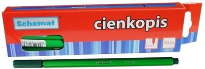 Изображение SCHEMAT Cienkopis 0,4mm ciemny zielony (10szt)