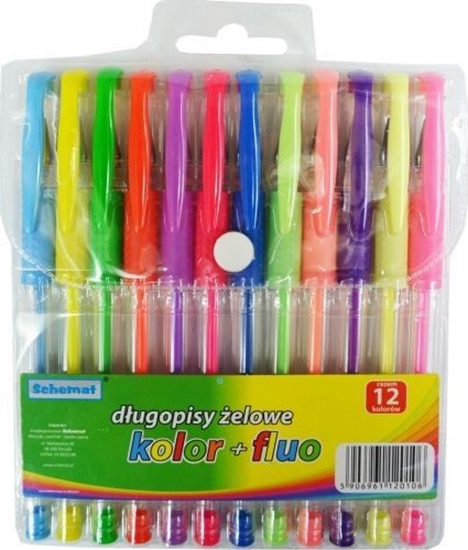 Picture of SCHEMAT Dugopisy elowe kolor + fluo 12 kol. 0106 Schemat