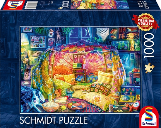 Изображение Schmidt Spiele Puzzle PQ 1000 Przytulna kryjówka G2