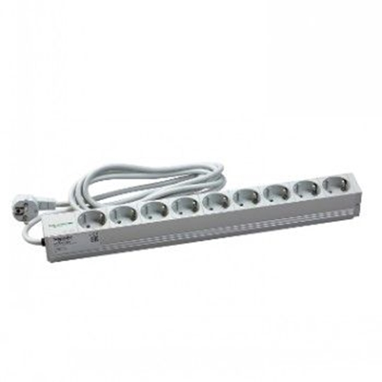 Picture of SCHNEIDER ELECTRIC ACTASSI 1U PDU POWER DISTRIBUTION RAIL - 9 SCHUKO SOCKETS 19P VDE