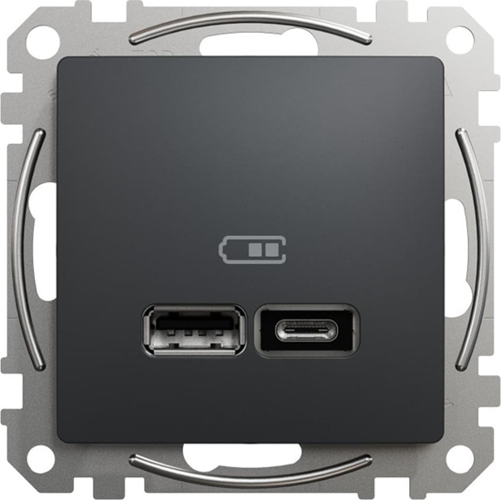 Изображение Schneider Electric GN.USB 2,4A CZARNY ANTRACYT SEDNA DES