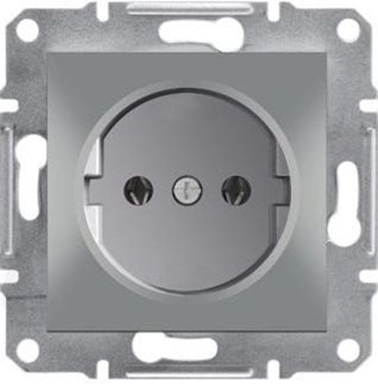 Изображение Schneider Electric Gniazdo instalacyjne Asfora pojedyncze aluminium (EPH3000161)