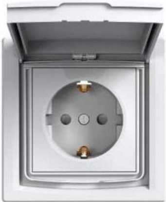 Picture of Schneider Electric Gniazdo instalacyjne Asfora pojedyncze z klapk biae (EPH3100321)