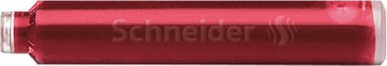 Изображение Schneider Naboje do piór SCHNEIDER, 6 szt., czerwony