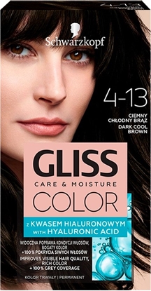 Attēls no Schwarzkopf Gliss Color nr 4-13 ciemny chodny brz