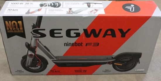 Picture of Segway SALE OUT. Ninebot by eKickScooter F3 E | F3 E | eKickScooter | 1000 W | Up to 25 km/h | 10 " | 24 month(s) | Black | DAMAGED PACKAGING