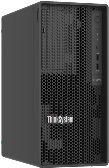 Picture of Lenovo ThinkSystem ST50 V3 7DF3 - Server - Tower - 5U - 1-Weg - 1 x Xeon E-2434 / 3.4 GHz - RAM 32 GB - SSD 2 x 960 GB - Matrox G200 - 1GbE - kein Betriebssystem - Monitor: keiner