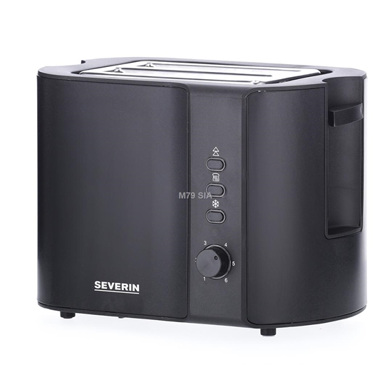 Picture of Severin AT 9552 Toaster 2 Scheibe(n) Schwarz 800 W (AT9552) 4008146033735