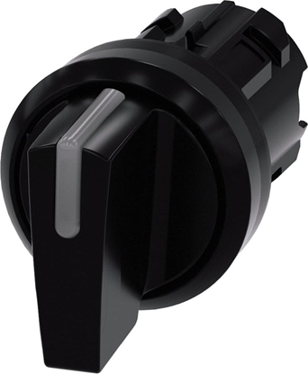 Picture of Siemens Przecznik z moliwoci podwietlenia 22mm okrgy tworzywo czarny krótkie pióro 3-poz i-o-ii 3SU1002-2BL10-0AA0