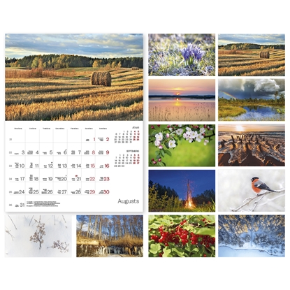 Picture of Sienas kalendārs-plānotājs 2026.gadam EKO Mana Latvija, 265x420 mm