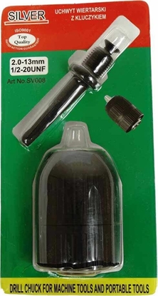 Attēls no Silver GÓWKA DO WIERTARKI 13mm-1/2-KLUCZYK+ADAPTER / SILVER EXV008