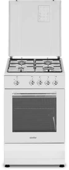 Picture of Simfer | Cooker | 4401SGRBB.1 | Hob type Gas | Oven type Gas | White | Width 50 cm | Depth 55 cm | 49 L