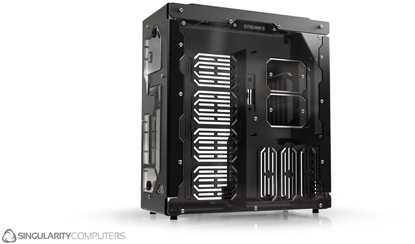 Attēls no Singularity Computers Stream-S ITX Wasserkühlungsgehäuse, Mini-ITX - schwarz