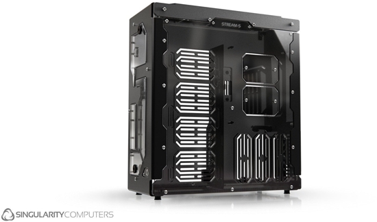 Picture of Singularity Computers Stream-S ITX Wasserkühlungsgehäuse, Mini-ITX - schwarz