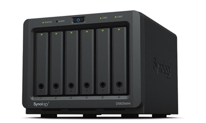Picture of Synology DiskStation DS620SLIM NAS/storage server Desktop Intel® Celeron® J3355 2 GB DDR3L DiskStation Manager Black