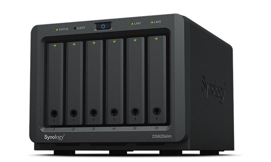 Picture of Synology DiskStation DS620SLIM NAS/storage server Desktop Intel® Celeron® J3355 2 GB DDR3L DiskStation Manager Black