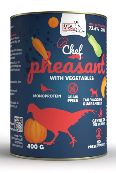 Picture of SYTA MICHA Chef Pheasant with vegetables - wet dog food - 400g