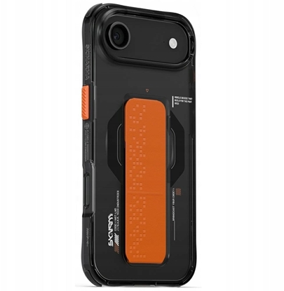 Picture of Skinarma Haxa Case for iPhone Air Magnetic Charging + Grip Stand Graphite