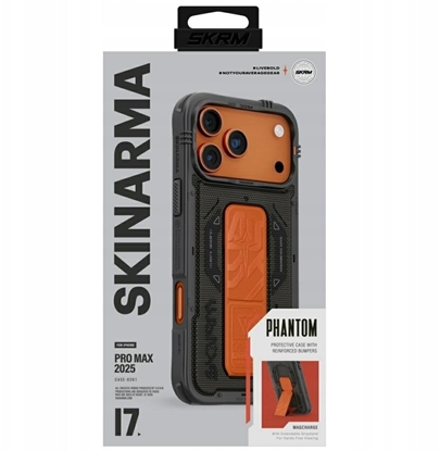 Изображение Skinarma Phantom Case for iPhone 17 Pro Max Magnetic Charging + Grip Stand Olive