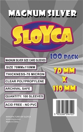 Изображение Sloyca Koszulki Magnum Silver 70x110mm (100szt) SLOYCA