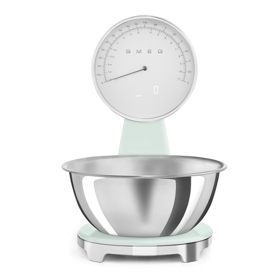 Picture of SMEG ANALOG AND DIGITAL KITCHEN SCALE PASTEL GREEN KSF01PGWW