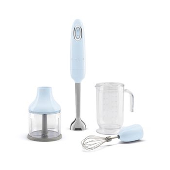 Picture of SMEG HAND BLENDER WITH ACCESORIES 50�STYLE BLUE PASTEL HBF03PBEU