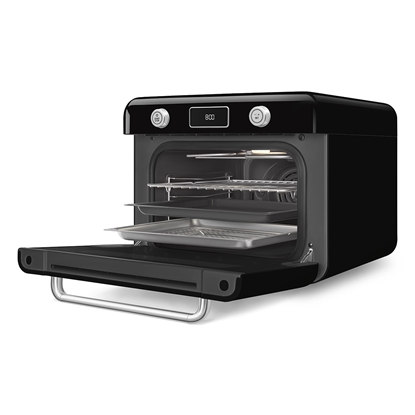 Attēls no SMEG MULTIFUNCTION COUNTERTOP OVEN 50'S STYLE WITH GALILEO TECHNOLOGY BLACK COF01BLEU
