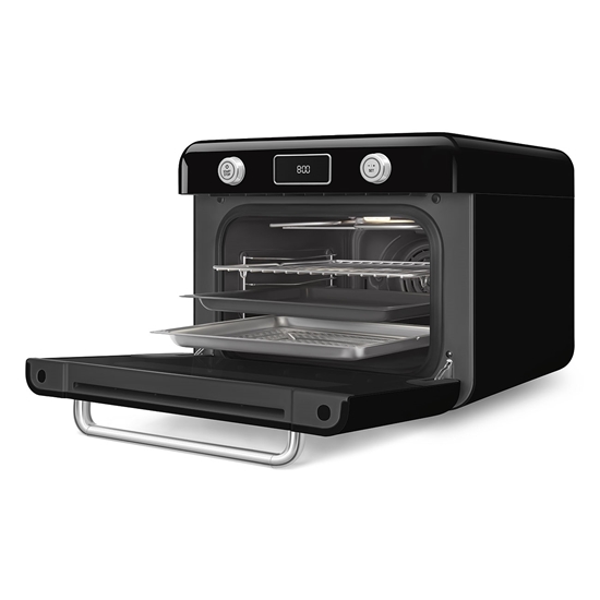 Picture of SMEG MULTIFUNCTION COUNTERTOP OVEN 50'S STYLE WITH GALILEO TECHNOLOGY BLACK COF01BLEU