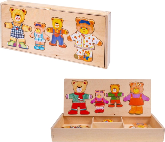 Изображение Smily Play Ukadanka drewniana Cztery misie puzzle