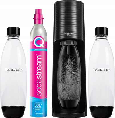 Attēls no SodaStream Soda Maker Terra Valuepack QC black Schwarz incl 2 bottles (1012812310)