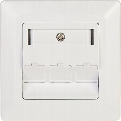 Изображение Solarix Gniazdko modularne Solarix na 3 keystony pod tynk biae