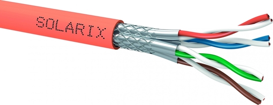 Изображение Solarix Kabel instalacyjny Solarix SSTP, Cat7, drut, LSOH, cewka 500m SXKD-7-SSTP-LSOH
