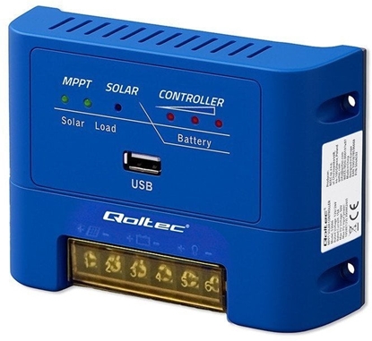 Picture of Solarny regulator ładowania MPPT 15A do zasilania odbiorników DC i ładowania akumulatorów 12V/24V | AGM | GEL | LiFePO4 