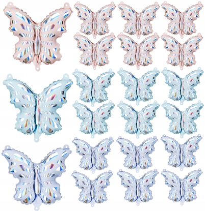 Picture of Party Deco Balony foliowe do girland Motyle mix 19x23cm 21szt - 1051693