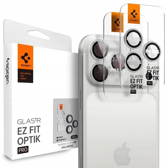 Picture of Spigen Glass tR EZ Fit Optik Pro 2 Pack, silver - iPhone 17/16/15/14 Pro / 17/16/15/14 Pro Max
