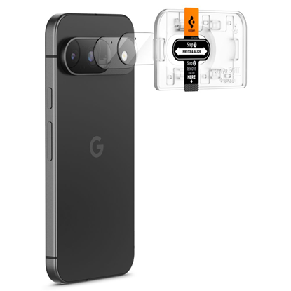 Attēls no Spigen OSONA APARATU SPIGEN OPTIK.TR EZ FIT CAMERA PROTECTOR 2-PACK GOOGLE PIXEL 9 CRYSTAL CLEAR