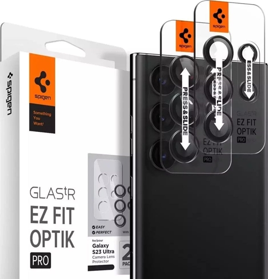 Picture of Spigen Spigen Glass EZ Fit Optik Pro 2 Pack, black - Samsung Galaxy S23 Ultra